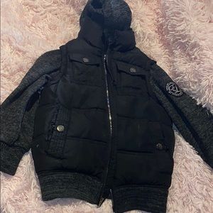 Boys black/grey vest jacket